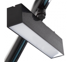 Foco Carril LED Lineal Trifásico 12W Negro CCT Ajustable