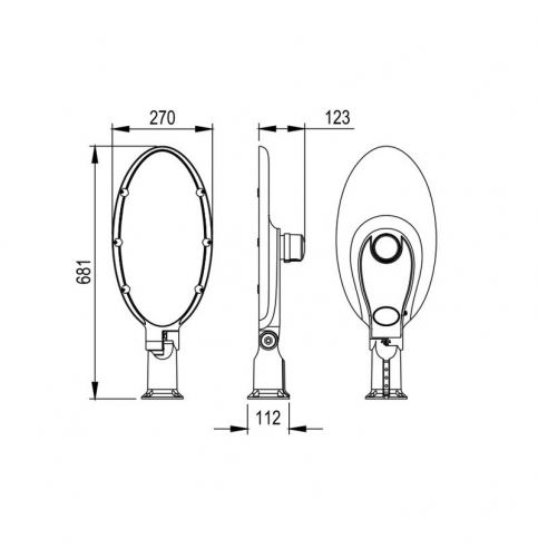 Farola LED Lumileds 3030 100W 13000Lm IP66 IK08 50000H