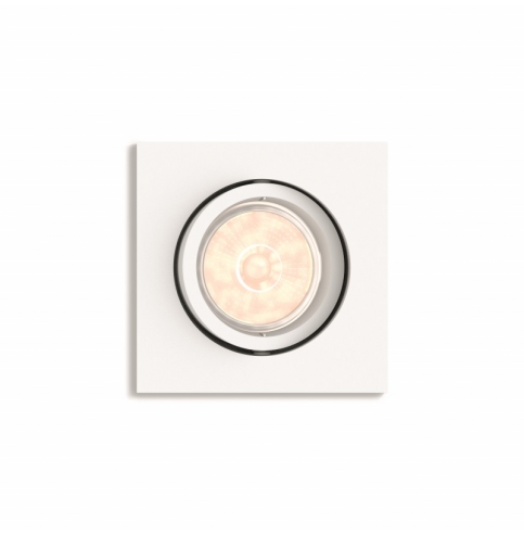 Foco Empotrable Philips Enneper Cuadrado Blanco GU10
