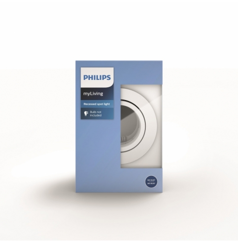 Foco Empotrable Philips Enneper Circular Blanco GU10