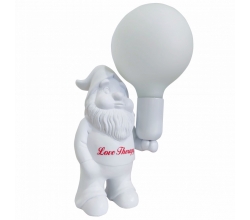 Gnomo Acabado Color Blanco con Bombilla LED G125 Opal [AM-NN201]