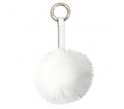 Llavero peluche Pompon blanco